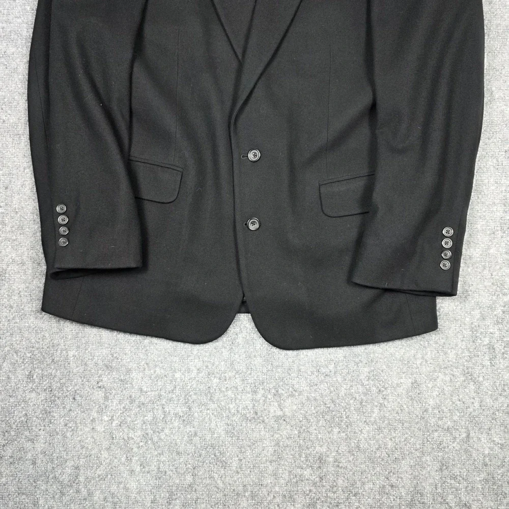 Oscar de la Renta Blazer Mens 42L Wool Cashmere Black Tailored Sport Coat Luxury